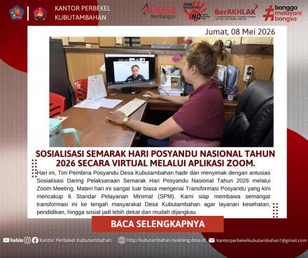 MENUJU TRANSFORMASI LAYANAN: DESA KUBUTAMBAHAN IKUTI SOSIALISASI SEMARAK HARI POSYANDU NASIONAL 2026